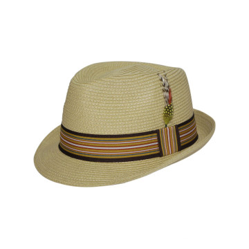 Customized Straw Hat with Belt Printed for Carnival (FS0002)